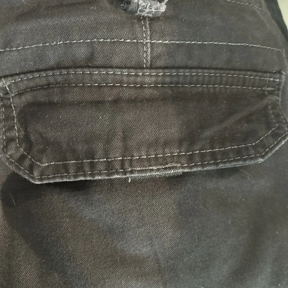 Iron Co Shorts Mens 36 Black Skater Baggy Cargo Pockets Utility Vintage Y2K Long